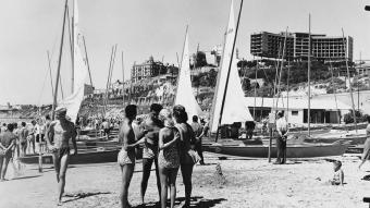 Fotografia de Chinchilla de la platja del Miracle de finals dels anys seixanta. CHINCHILLA