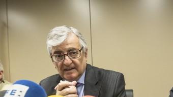 El fiscal general de l'Estat, Eduardo Torres-Dulce,a mb el fiscal superior de Catalunya, José M. Romero de Tejada, en una imatge recent ALBERT SALAMÉ