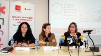 Les responsables de Creu Roja van presentar ahir l'estudi a Lleida L.CORTÉS / ACN