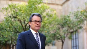 El president de la Generalitat, Artur Mas, al pati dels tarongers la setmana passada QUIM PUIG
