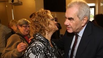 L'eurodiputat Ernest Maragall i l'encara diputada del PSC Marina Geli, aquest divendres durant la presentació del nou partit ANDREU PUIG