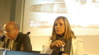 Boi Ruiz i Joana Ortega, ahir, en la inauguració de l'exposició ‘Curar-se en salut' R.E