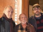 Lluís Homar, Josep Maria Domènech, Pere Vilà i el productor David Gimbernat, ahir al Truffaut GLÒRIA SÁNCHEZ / ICONNA