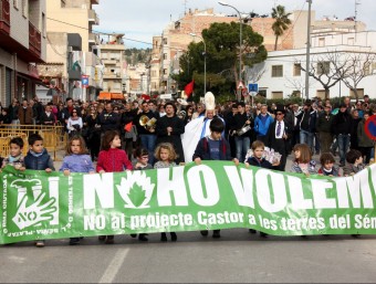 La manifestació ha transcorregut pel carrer Ramon i Cajal del municipi ACN