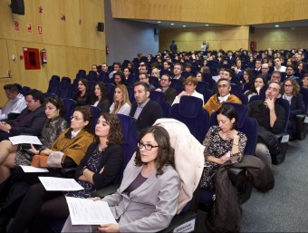 Alguns dels guardonats en aquest acte acadèmic. EL PUNT AVUI