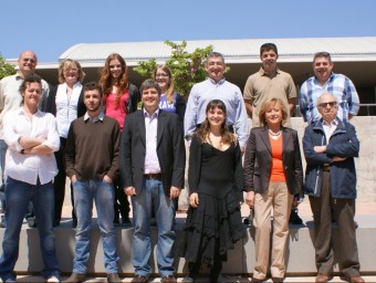 La llista d'Independents per Sant Pere -AM del 2011, amb Jordi Martí al centre. EPA