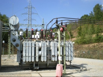 Imatge de la subestació d'Endesa a Sant HIlari on s'ha col·locat el nou dispositiu de telecontrol EL PUNT AVUI