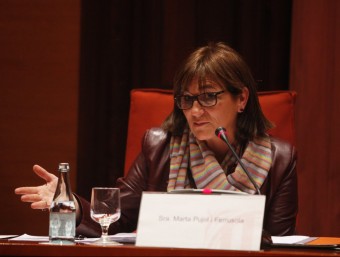 Marta Pujol Ferrusola, filla de l'expresident de la Generalitat, dilluns al Parlament ORIOL DURAN