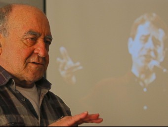 L'actor Pep Cortés, durant la seua xarrada a la Universitat d'Alacant. D.BETORET