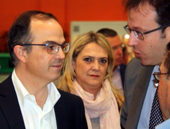 Jordi Turull amb l'alcalde de Mollerussa, Marc Solsona ACN