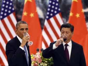 Barack Obama va visitar el seu homòleg Xi Jinping xinès el novembre de l'any passat.  REUTERS