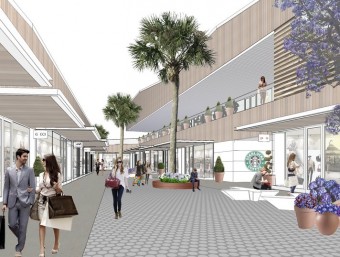 Una imatge virtual del futur centre, amb passejos oberts que donaran accés a les botigues EL PUNT AVUI