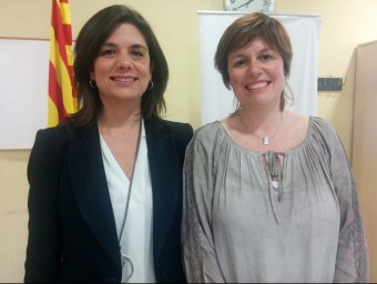 Montse Surroca donant suport a Montse Ricart, candidata de CiU a Vilafant. EPA