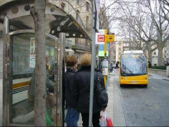 La parada de la Rambla tindrà pantalla amb la freqüència de pas dels busos. M.V