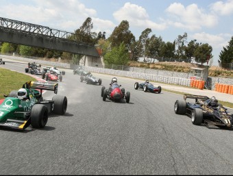 Cotxes de F-1 de totes les èpoques, ahir al Circuit de Barcelona-Catalunya MANU LOZANO