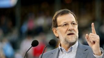 El líder del PP, Mariano Rajoy, ahir a València EFE