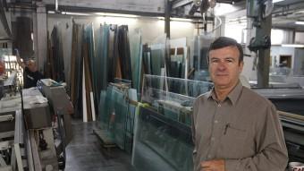 Jordi Galdón, als tallers de Vidres Mascarell, a Mataró  ORIOL DURAN