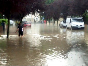 Inundacions a Olot, en les fortes pluges de la setmana passada OLOT TV