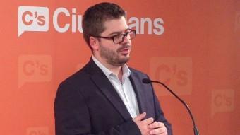 Fran Hervias, secretari d'Organització de Cs, anuncia el resultat de les primàries per al 27-S CIUTADANS