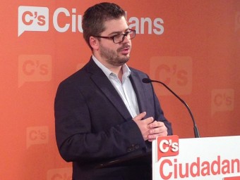 Fran Hervias, secretari d'Organització de Cs, anuncia el resultat de les primàries per al 27-S CIUTADANS