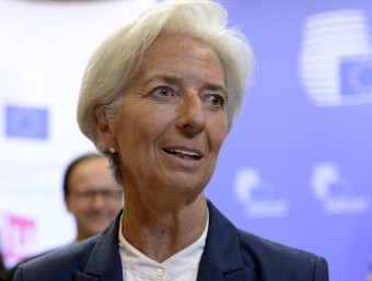 Christine Lagarde, directora gerent de l'FMI, dilluns passat a Brussel·les THIERRY CHARLIER / AFP