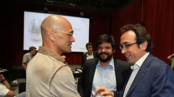 Raül Romeva al costat de Josep Rull en una sessió d'El Moment Zero ANDREU PUIG