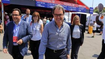 El president de la Generalitat, Artur Mas, aquest dissabte al Camp Nou JUANMA RAMOS