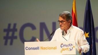 Artur Mas durant la seva intervenció al consell nacional @CONVERGENCIACAT