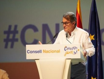 Artur Mas durant la seva intervenció al consell nacional @CONVERGENCIACAT