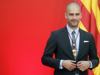 Pep Guardiola quan va rebre la Medalla d'Honor del Parlament de Catalunya