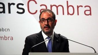 Ramon Espadaler, secretari general d'Unió, ahir, en la conferència de la Cambra ACN