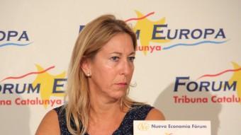 Neus Munté, vicepresidenta i portaveu del Govern, responent a les preguntes al Fórum Europa Tribuna Catalunya ACN