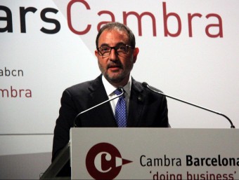 Ramon Espadaler, secretari general d'Unió, ahir, en la conferència de la Cambra ACN