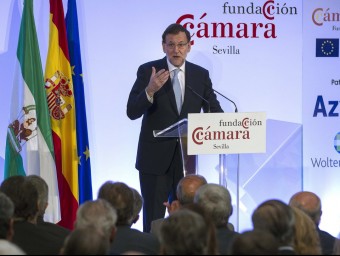 Rajoy, durant la seva intervenció aquest dimecres a Sevilla EFE