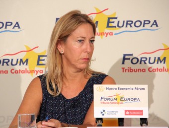 Neus Munté, vicepresidenta i portaveu del Govern, responent a les preguntes al Fórum Europa Tribuna Catalunya ACN