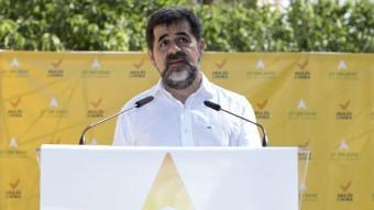 El president de l'ANC, Jordi Sánchez, el dia que van presentar el Via Lliure ALBERT SALAMÉ