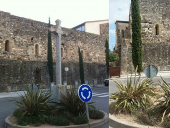 L'antiga creu franquista ja no es pot veure a la rotonda del cementiri REUSDIGITAL