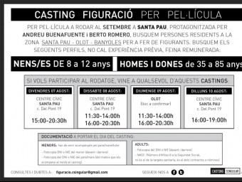 Anunci dels càstings que faran a la Garrotxa ACN