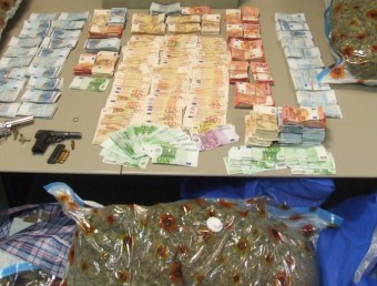 La droga , les armes i els diners comissats als narcotraficants CME