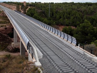 Viaducte del corredor del mediterrani, a l'Hospitalet de l'Infant (Baix Camp) ACN