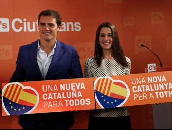 Albert Rivera i Inés Arrimadas, en la presentació de l'eslògan de la campanya del 27-S EFE