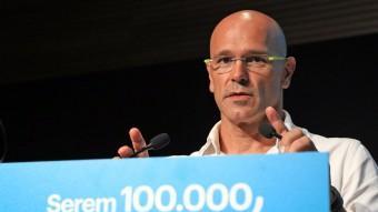 Raül Romeva, en una roda de premsa aquest dilluns JUANMA RAMOS