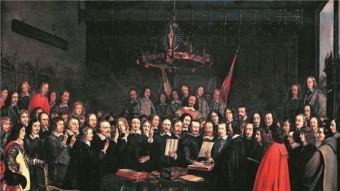La firma del tractat de Münster, que formava part de la pau de Westfalia EL PUNT AVUI