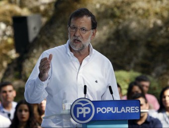 El líder del PP, Mariano Rajoy, aquest diumenge a Castelo de Soutomaior EFE