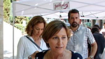 La número 2 de Junts pel Sí, Carme Forcadell, en un acte a Manresa a l'agost ACN