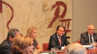 El president Artur Mas, al consell executiu d'aquest dimarts amb els consellers ACN