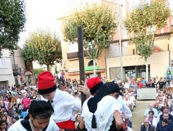Trepitjada de raïm en una edició de la Festa de la Verema d'Alella J. TORT