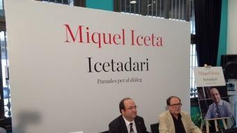 Miquel Iceta en la presentació del seu llibre E.P