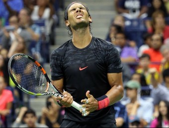 Nadal es lamenta per un punt perdut en el partit contra Fognini AFP