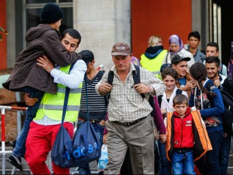 Refugiats a l'estació de tren de Munic REUTERS